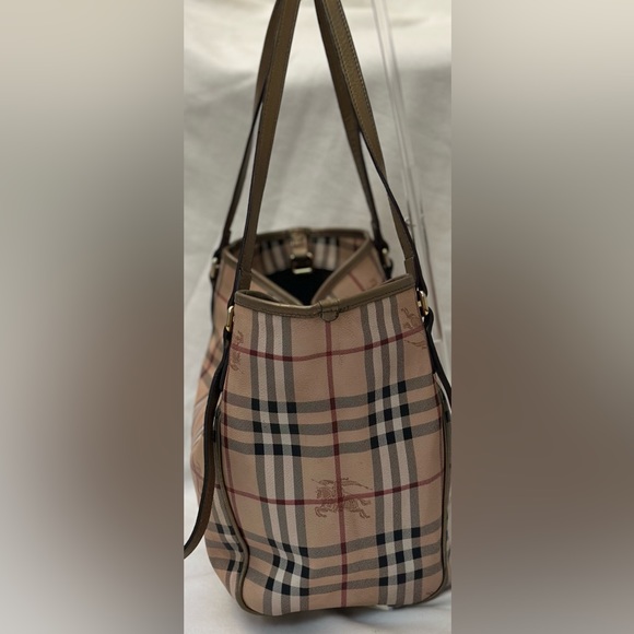 Burberry Gold Leather Haymarket Coated Canvas Canterbury Good used condition - Picture 13 of 16